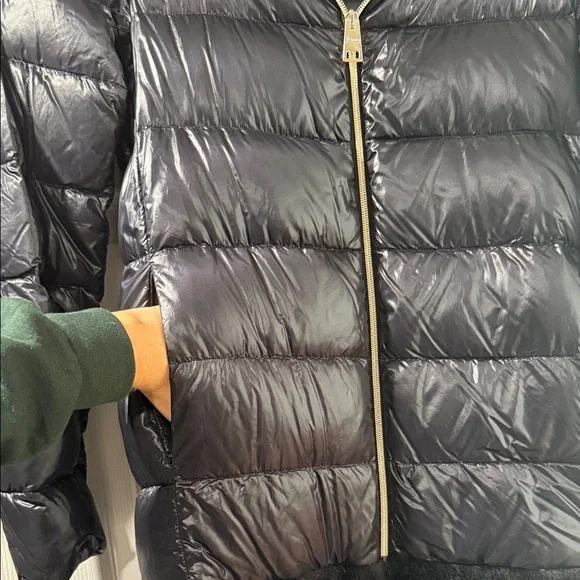 Herno Dark Gray Puffer Coat with Black Fur Trim - Picture 6 of 7